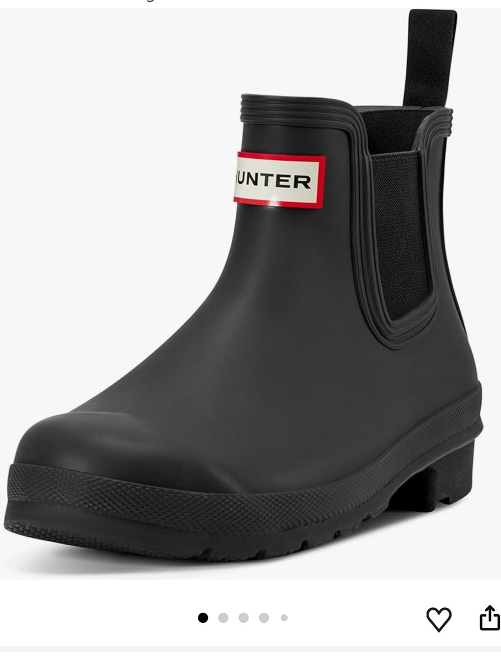 HUNTER Women's Original Rubber Rain Short Ankle Chelsea Boots Black Size 11